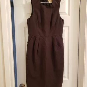 Michael Kors black linen sleeveless mini dress